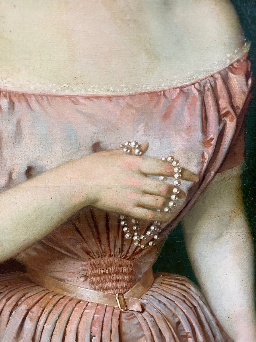 Grande Huile Sur Toile Femme En Pied Par Paul Soyer-photo-2