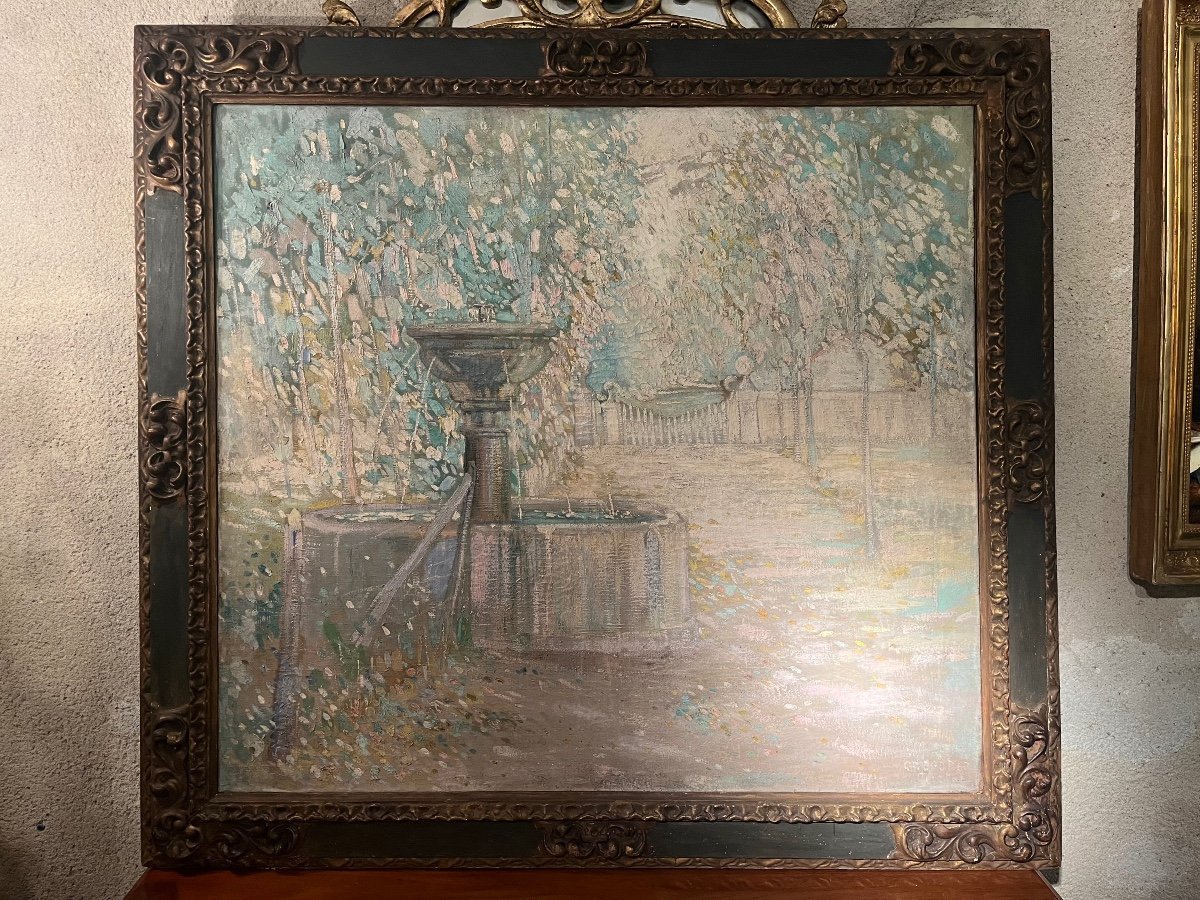 The Fountain - Oil On Canvas By Gregorio -photo-1