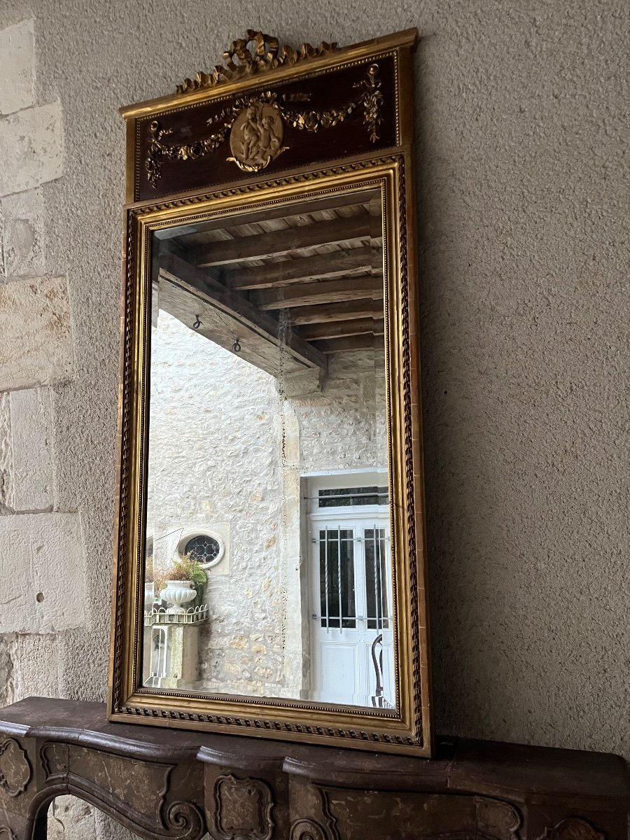 Louis XVI Style Trumeau Mirror