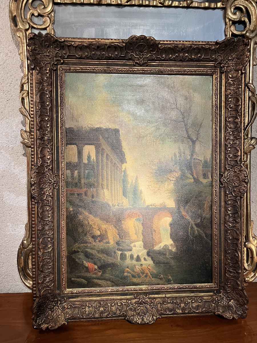 Oil On Canvas Neo-classical Landscape 19th Century -photo-6