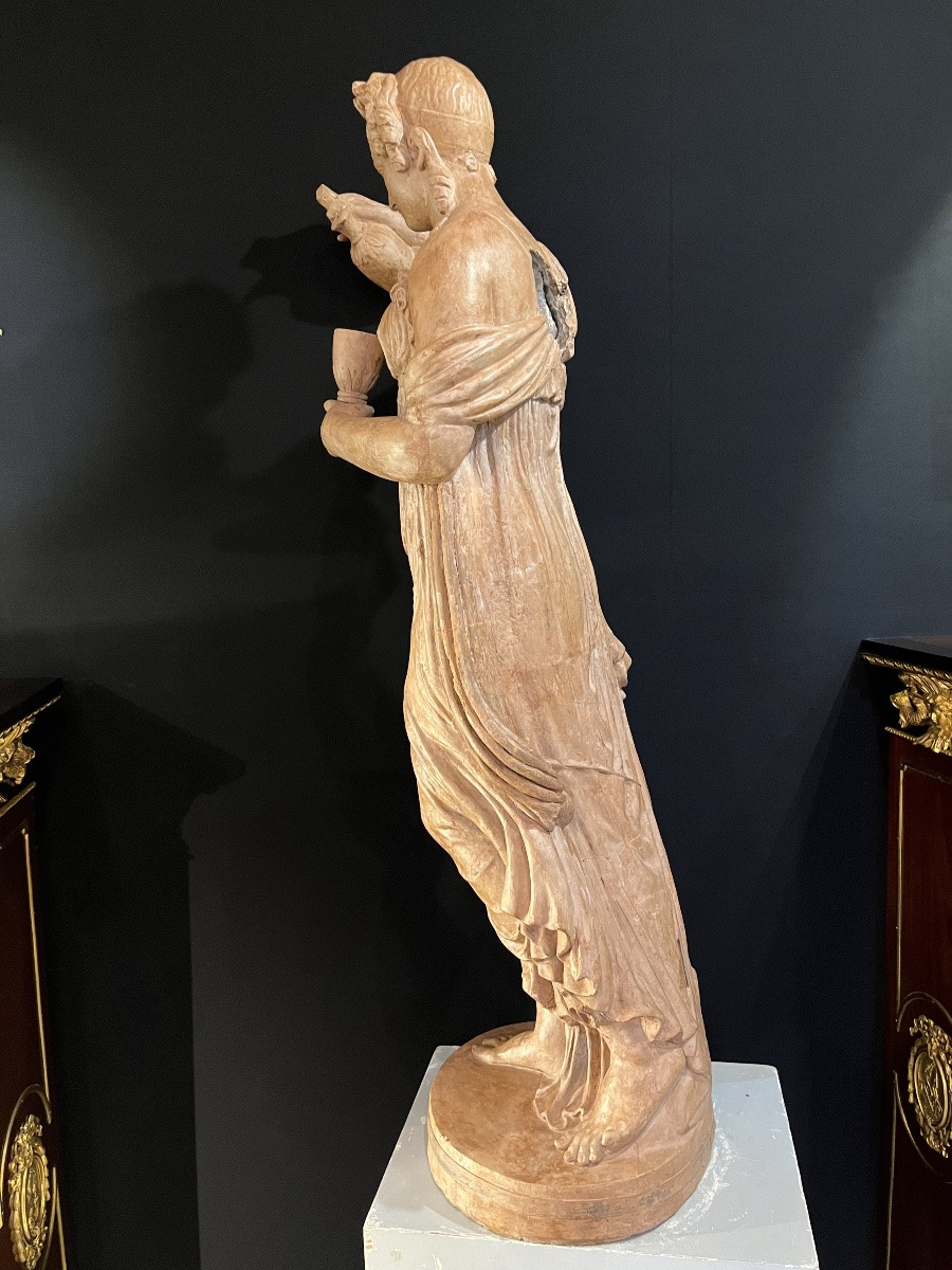 Large Terracotta Goddess From The Early 19th Century -photo-4