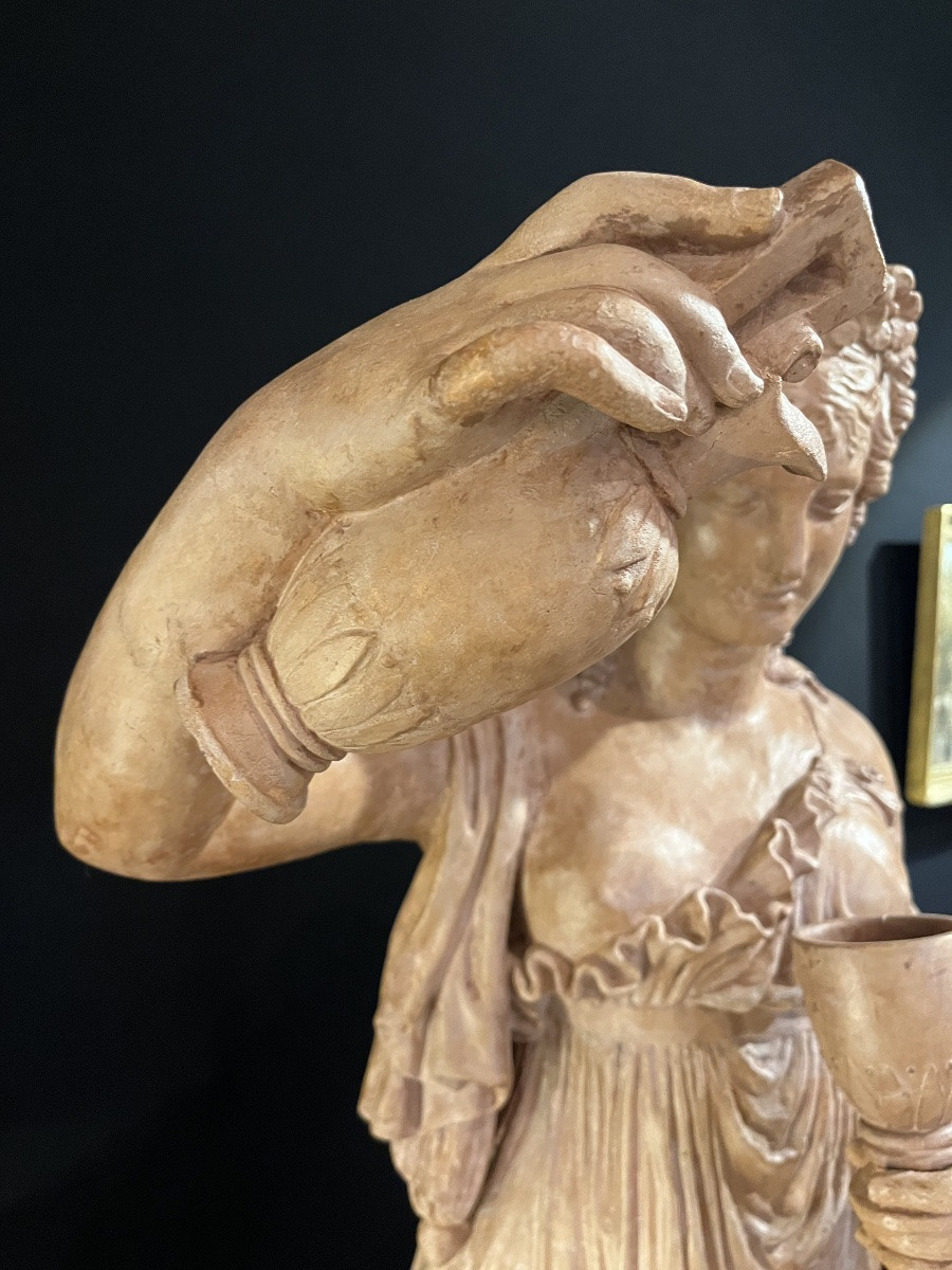 Large Terracotta Goddess From The Early 19th Century -photo-6