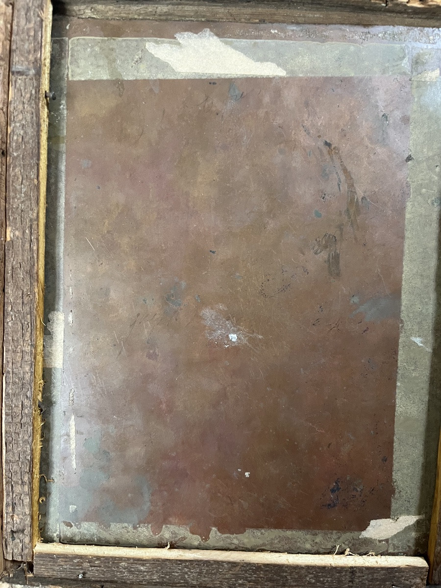 La Visitations de Marie à Élisabeth -  huile sur cuivre  École Flamande -photo-6