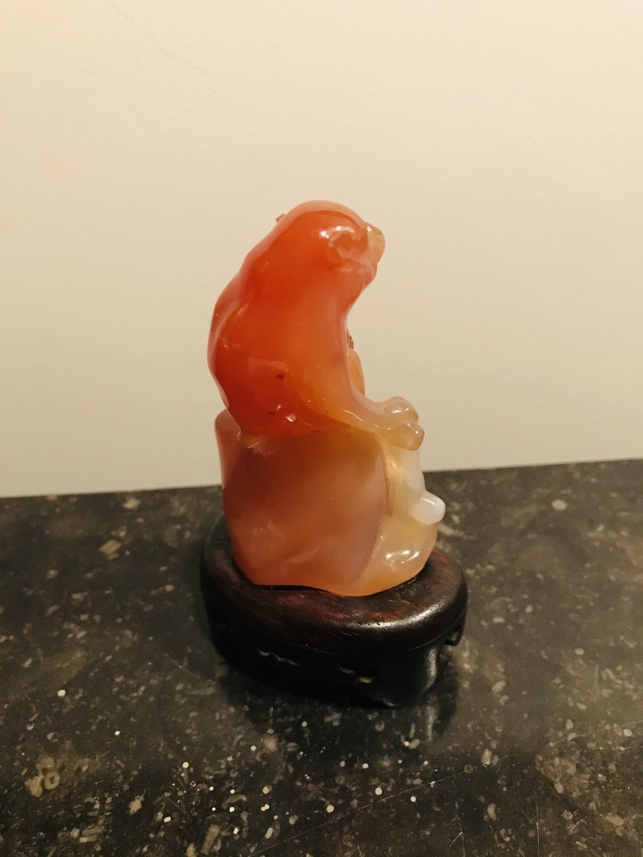Carved Agate Monkey Asia - 1900s-photo-5
