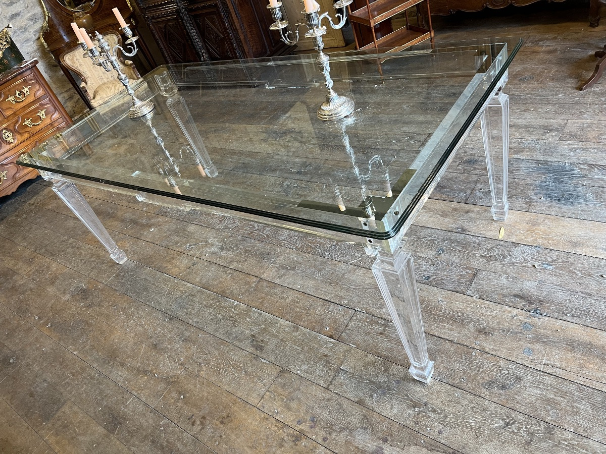 Table de salle à manger pieds en altuglas-photo-7