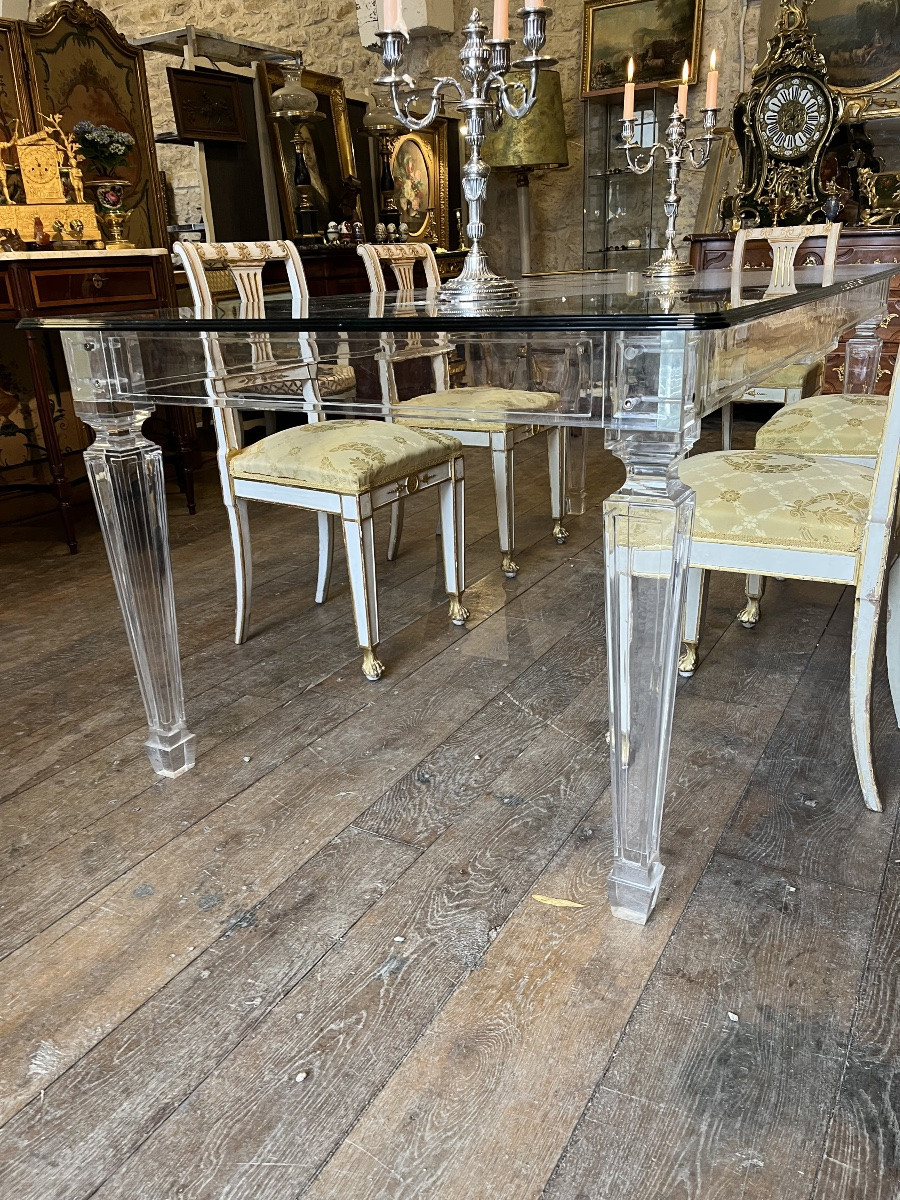 Table de salle à manger pieds en altuglas-photo-8