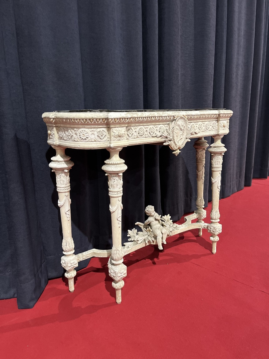 Jardinière en bois laqué d’époque Napoléon III -photo-4