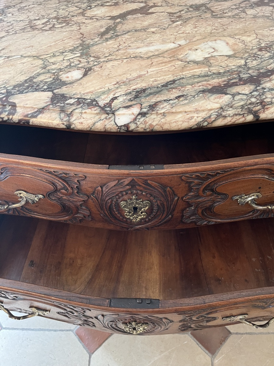 Provençal Walnut Chest Of Drawers From The Early 19th Century-photo-2