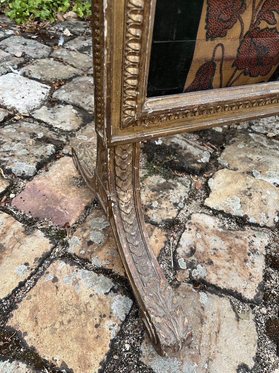 Écran de cheminée en bois doré d’époque XIXe -photo-3