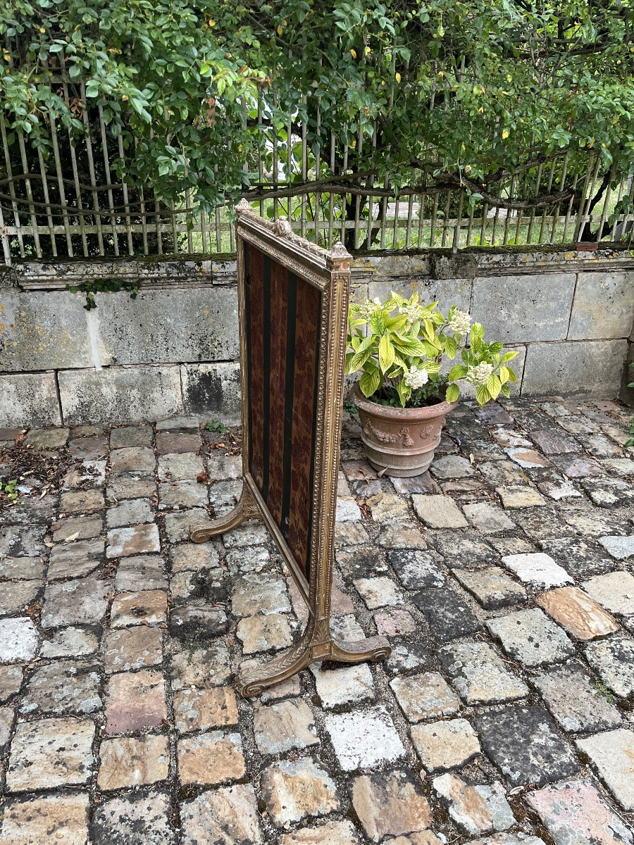 Écran de cheminée en bois doré d’époque XIXe -photo-7