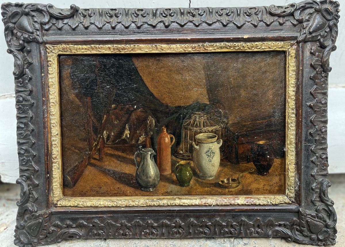 Still Life With A Pewter Pitcher 19th Century -photo-4