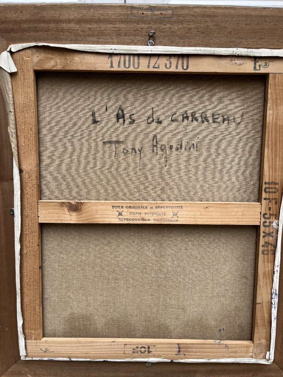 Oil On Canvas - The Card Game By Tony Agostini -photo-4