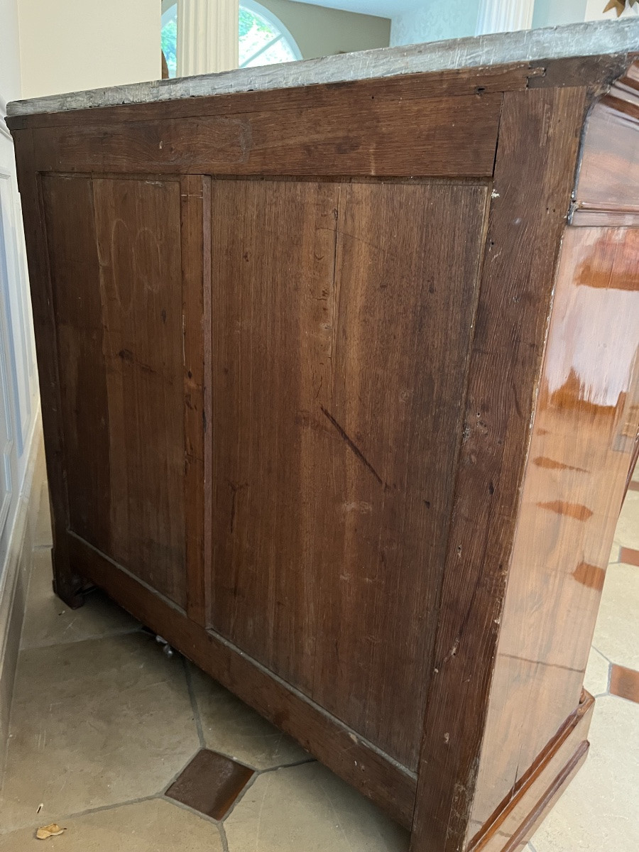 Empire Mahogany Console Buffet Stamped Barraud-photo-6