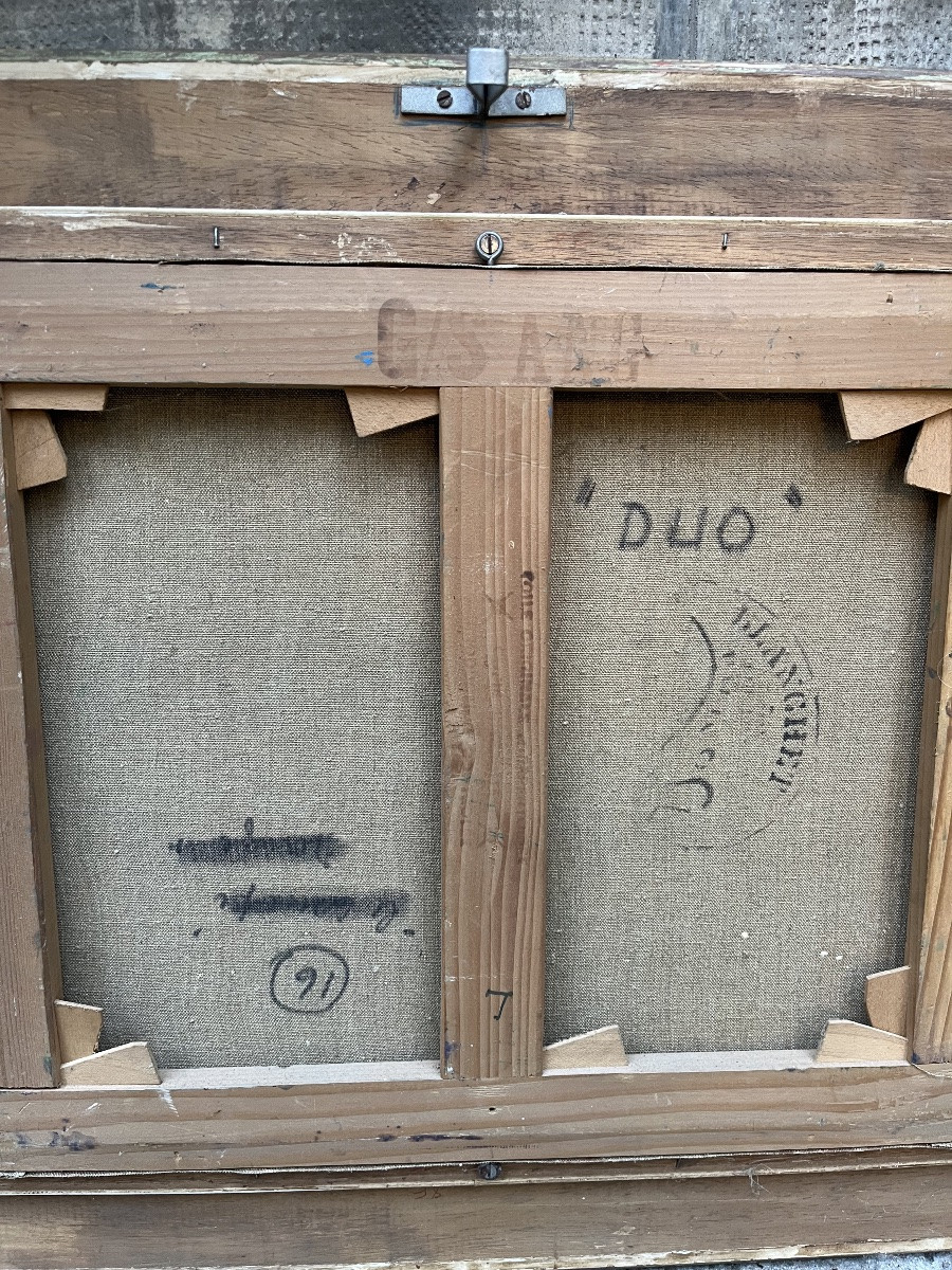 The Duo - Oil On Canvas - Camille Hilaire -photo-1