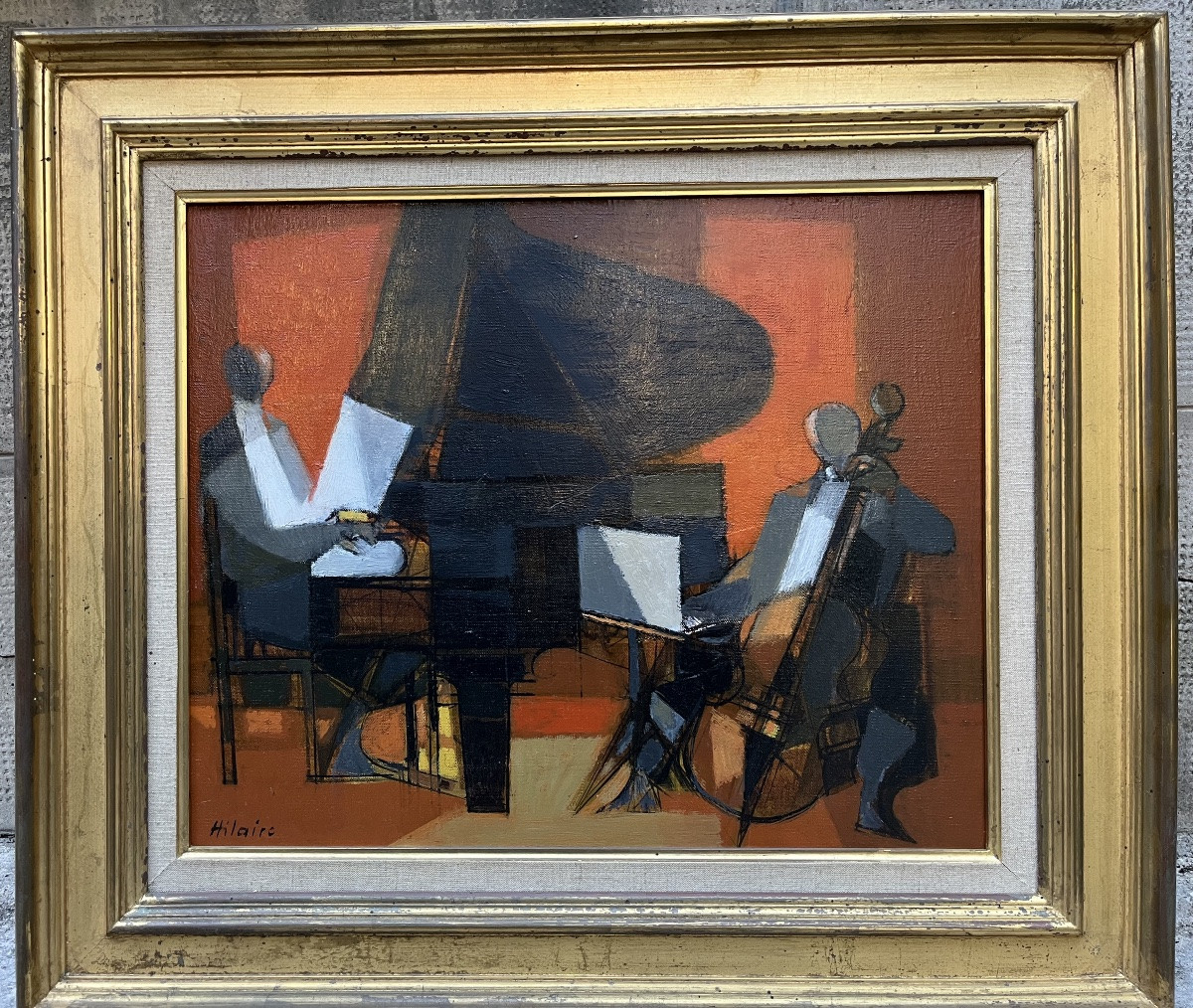 The Duo - Oil On Canvas - Camille Hilaire -photo-6