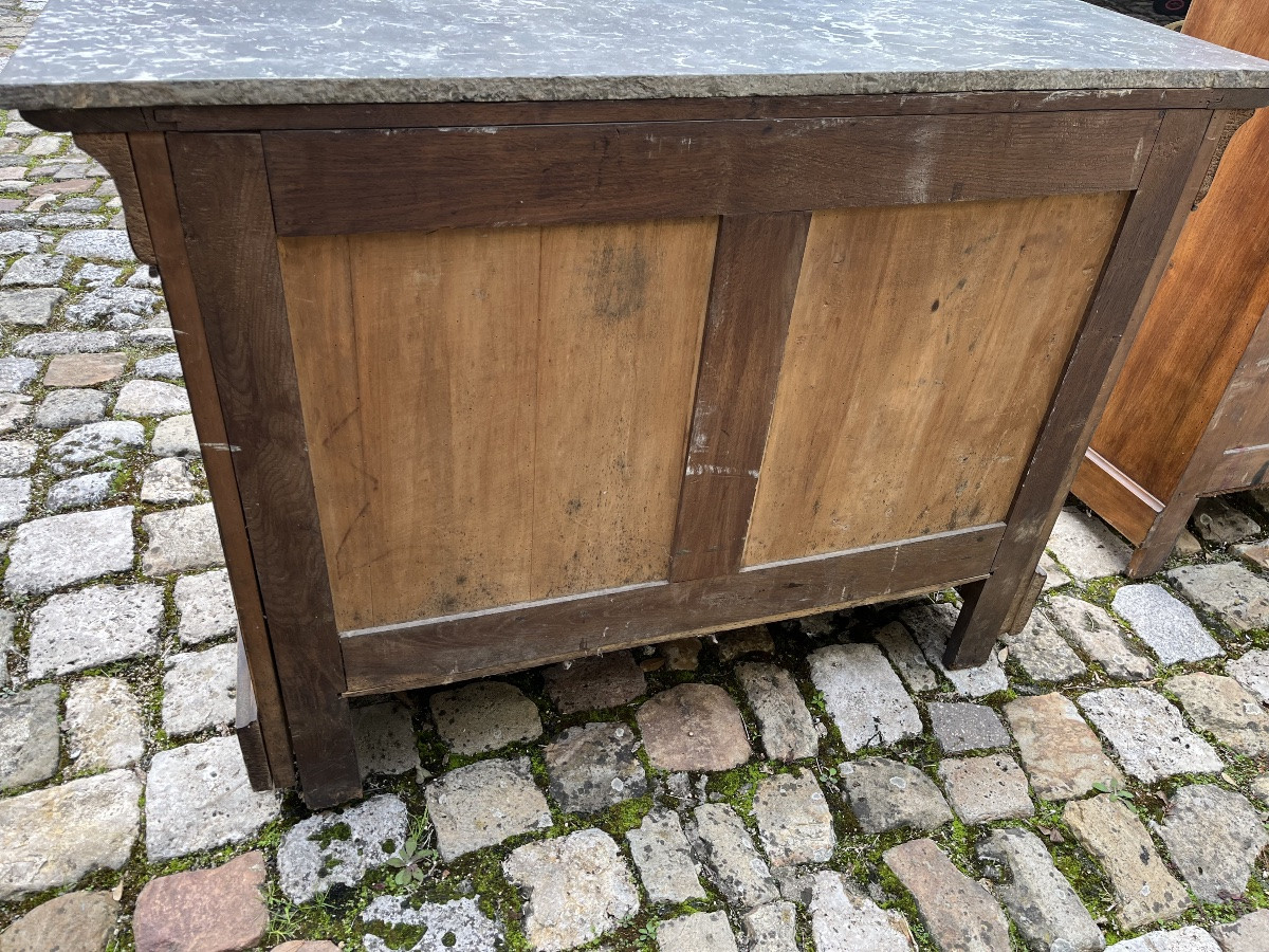Louis Philippe Walnut Secretary And Chest Of Drawers-photo-4