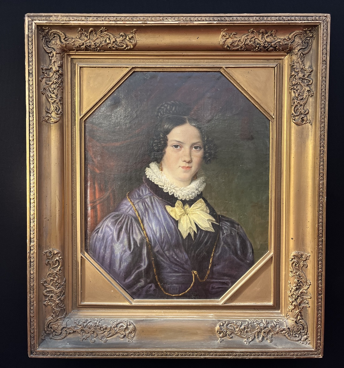 Portrait Of A Woman, 19th Century - Oil On Canvas 