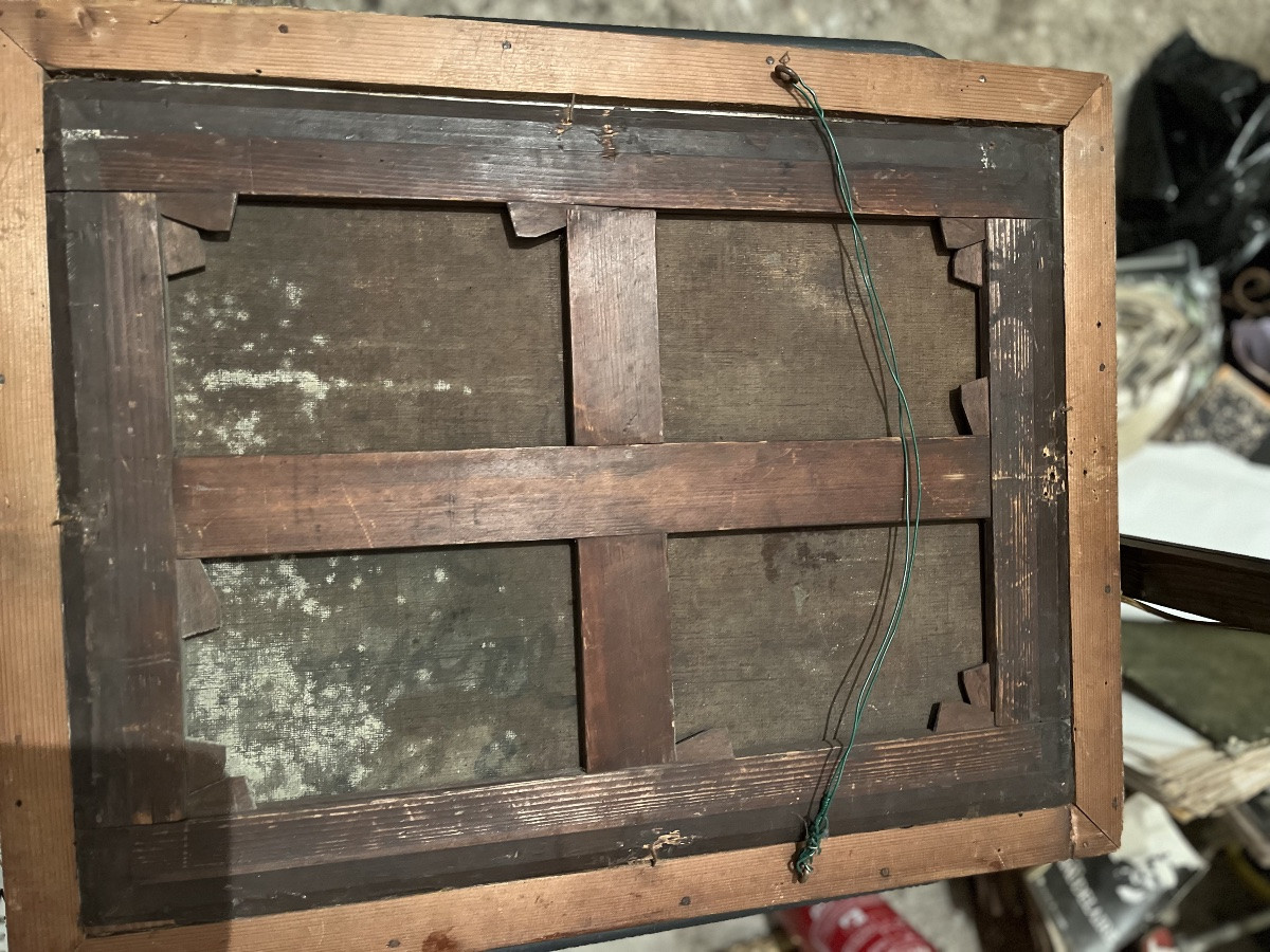 Portrait de dame d’époque Louis XVI - huile sur toile-photo-6