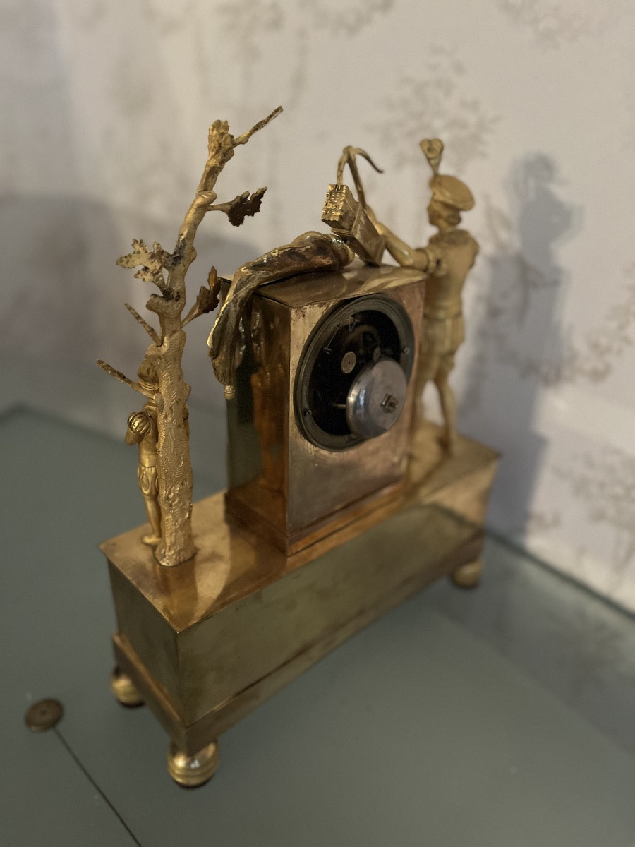 Gilded Bronze Clock William Tell 19th Century -photo-2