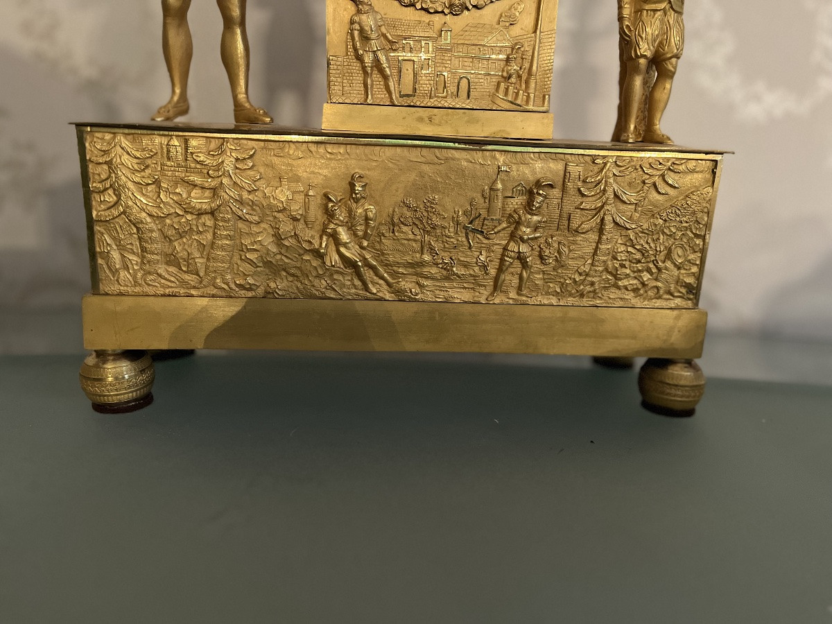 Gilded Bronze Clock William Tell 19th Century -photo-3