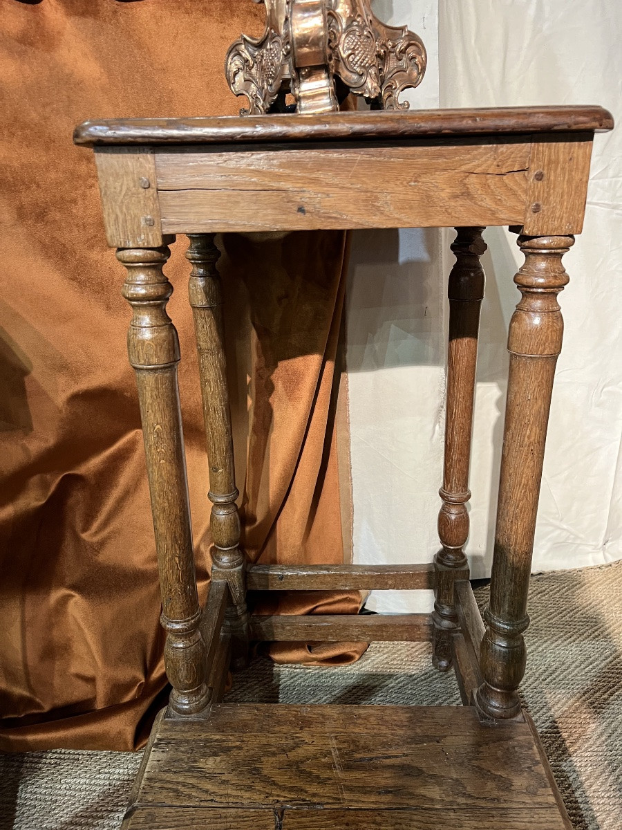 Paire de tabourets de chantres  d’époque XVIIe-photo-4