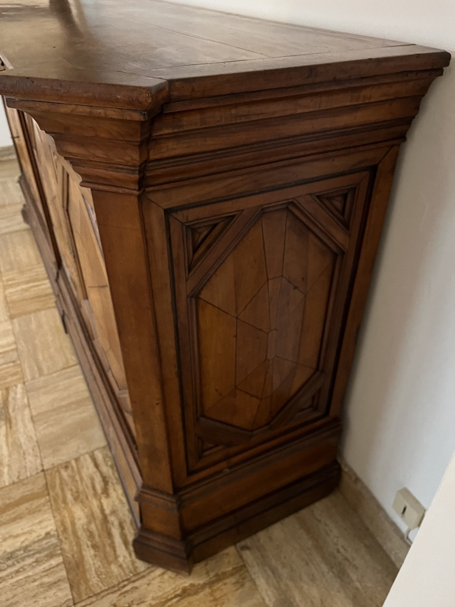 Enfilade D’époque Directoire en bois fruitier et filets d’ébène -photo-2