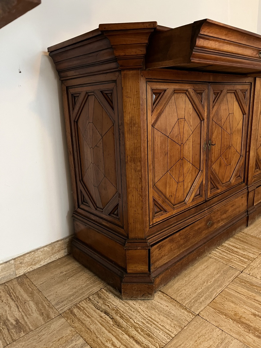 Enfilade D’époque Directoire en bois fruitier et filets d’ébène -photo-3