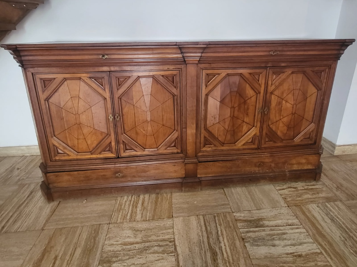 Enfilade D’époque Directoire en bois fruitier et filets d’ébène -photo-2