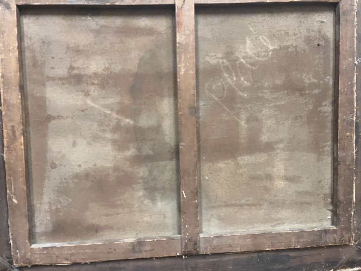 Cabines de plage huile sur toile - René Louis Allain-photo-1