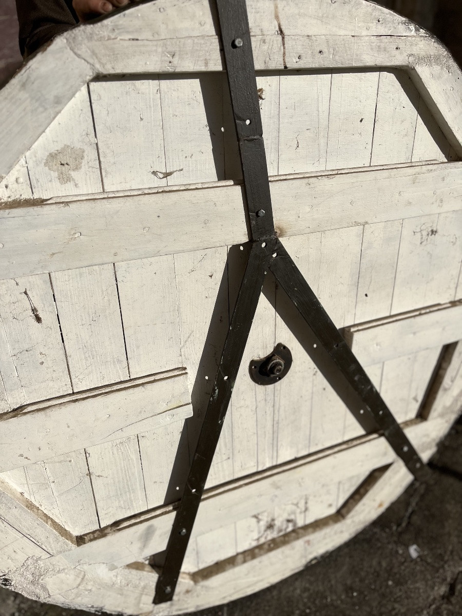 Cadran d’horloge d’église en zinc XIXe-photo-4