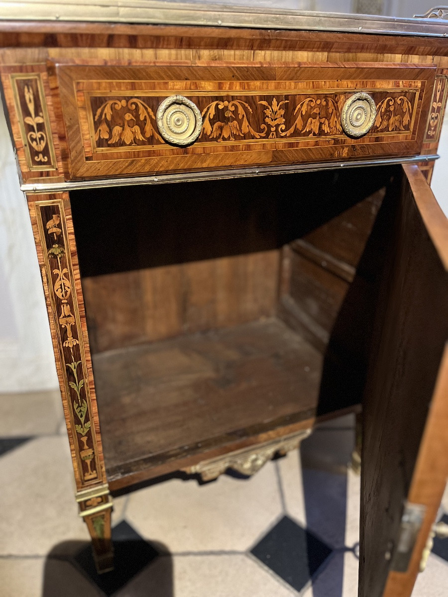 Paire de commodes  en marqueterie - Italie XVIIIe-photo-1