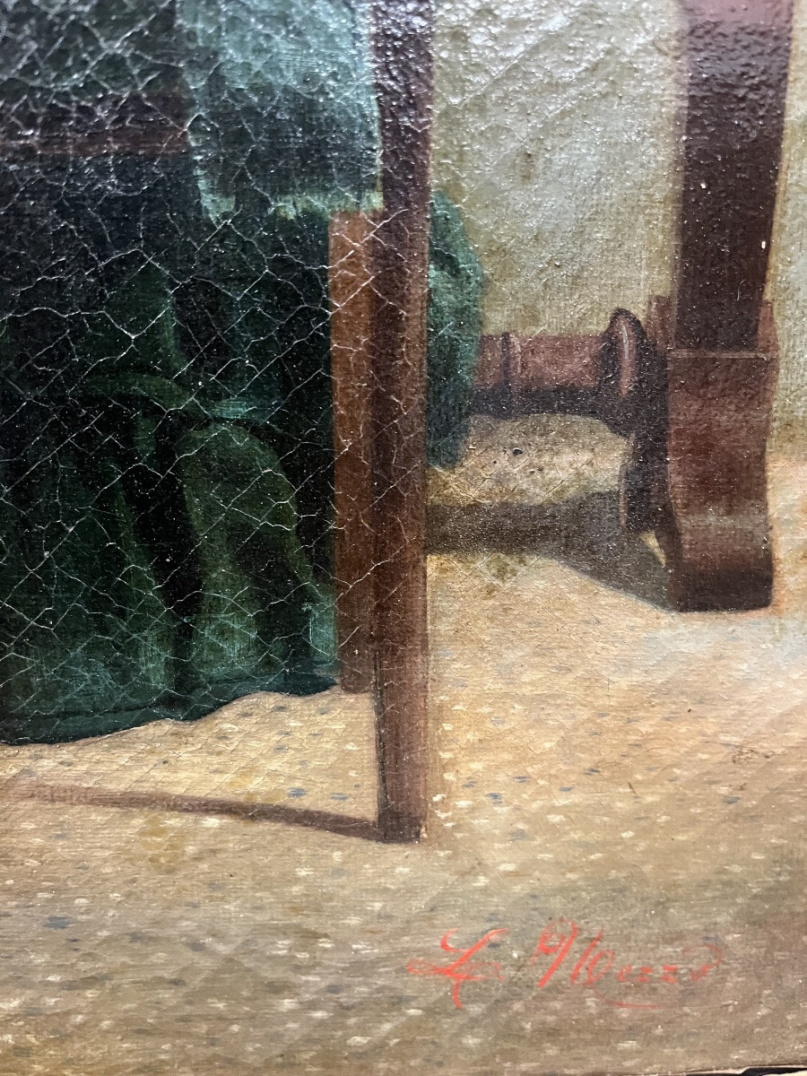The Conversation - Oil On Canvas Signed Luciano Nezzo -photo-5