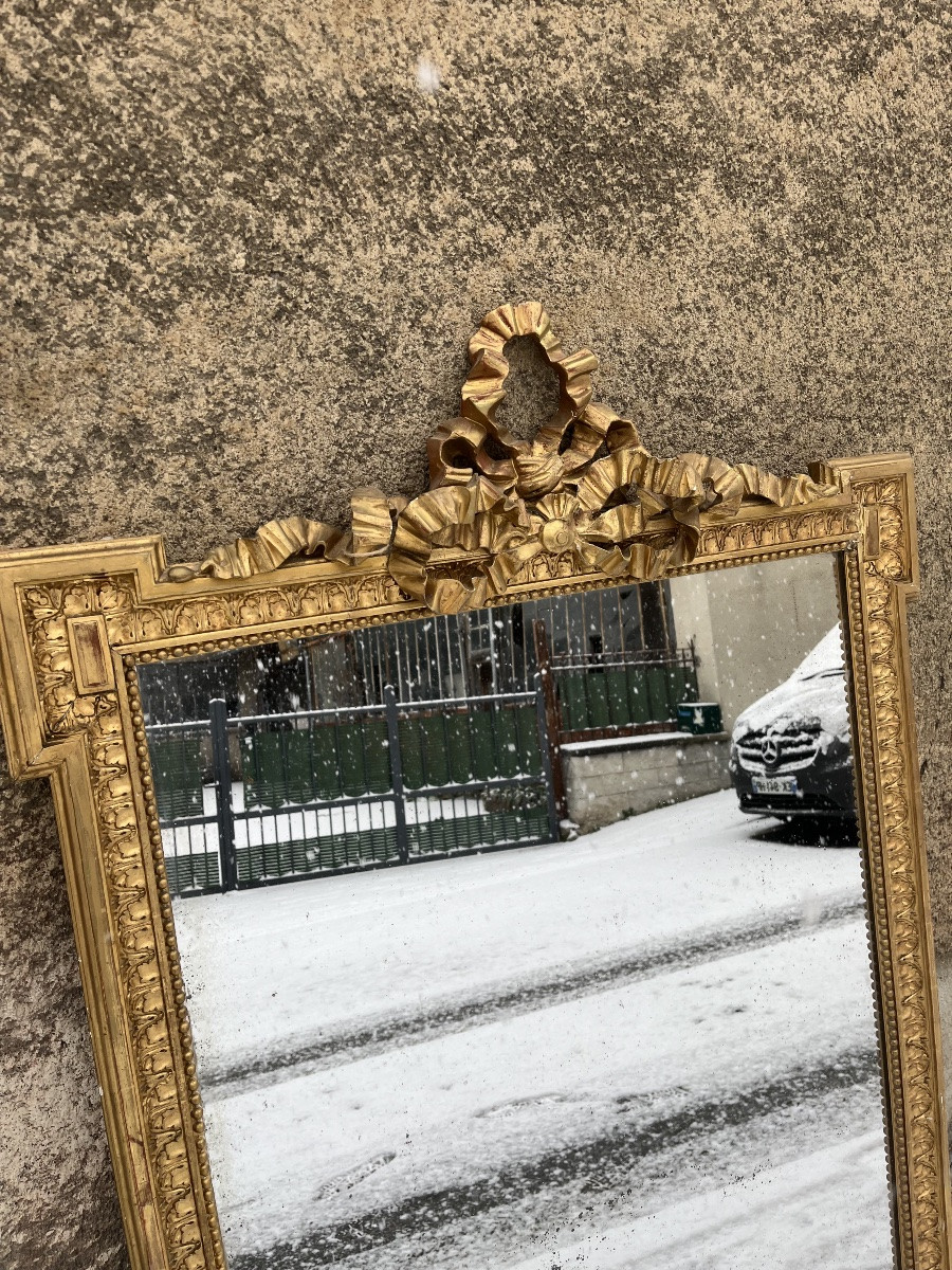 Louis XVI Style Gilt Mirror -photo-7