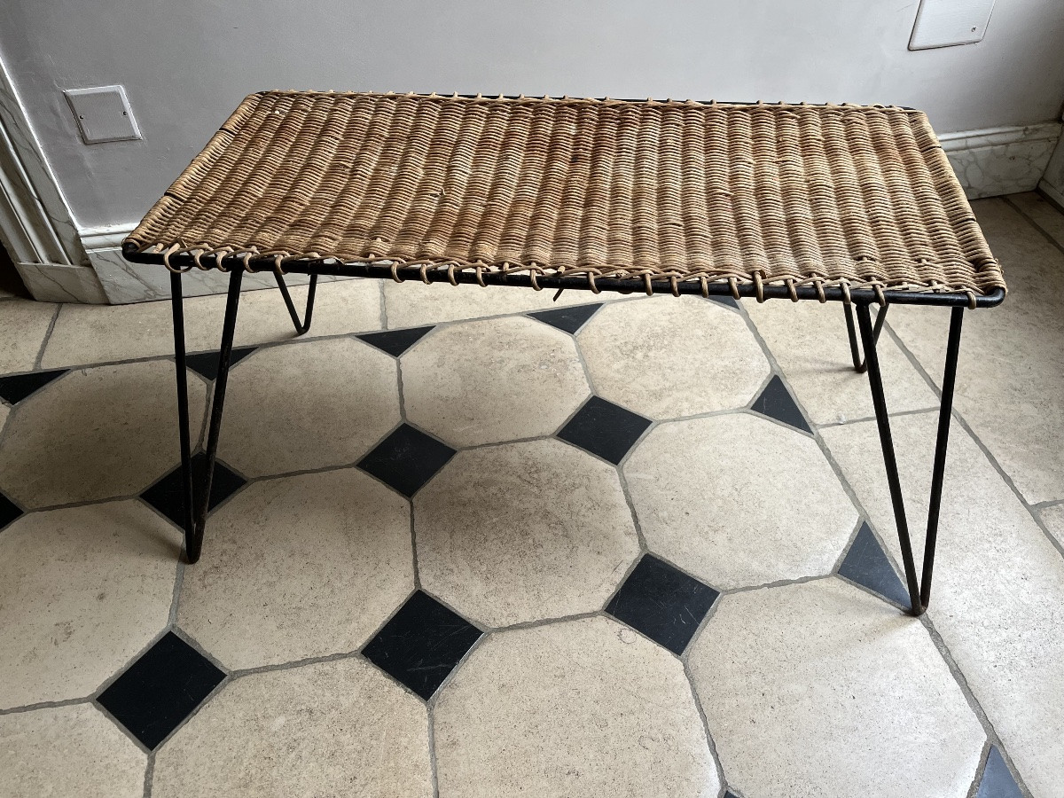 Table basse en rotin - Raoul Guys (1904 - 1988)-photo-4