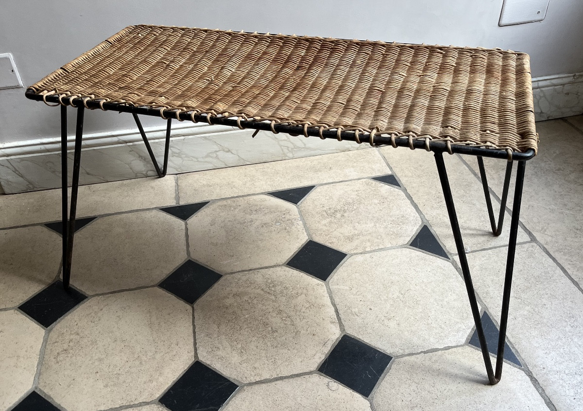 Table basse en rotin - Raoul Guys (1904 - 1988)