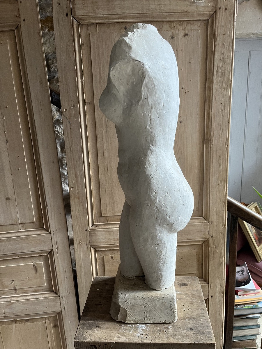 Buste en plâtre  des années 60-photo-3