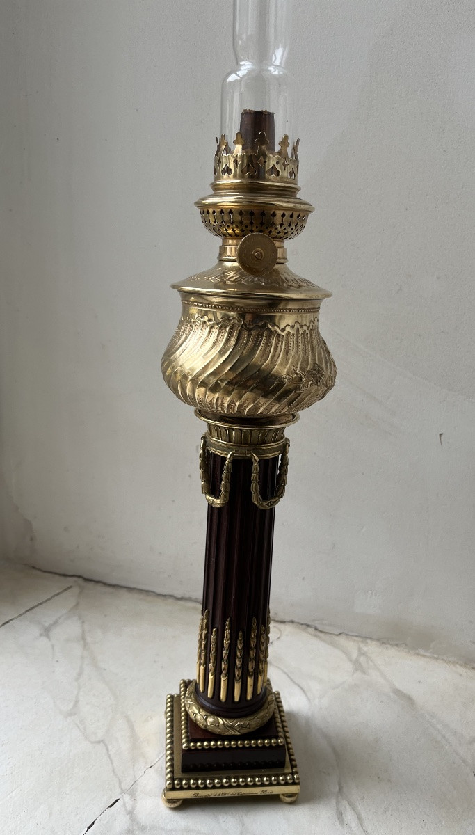 Louis XVI Style Oil Lamp - Maison Boudet Paris-photo-3