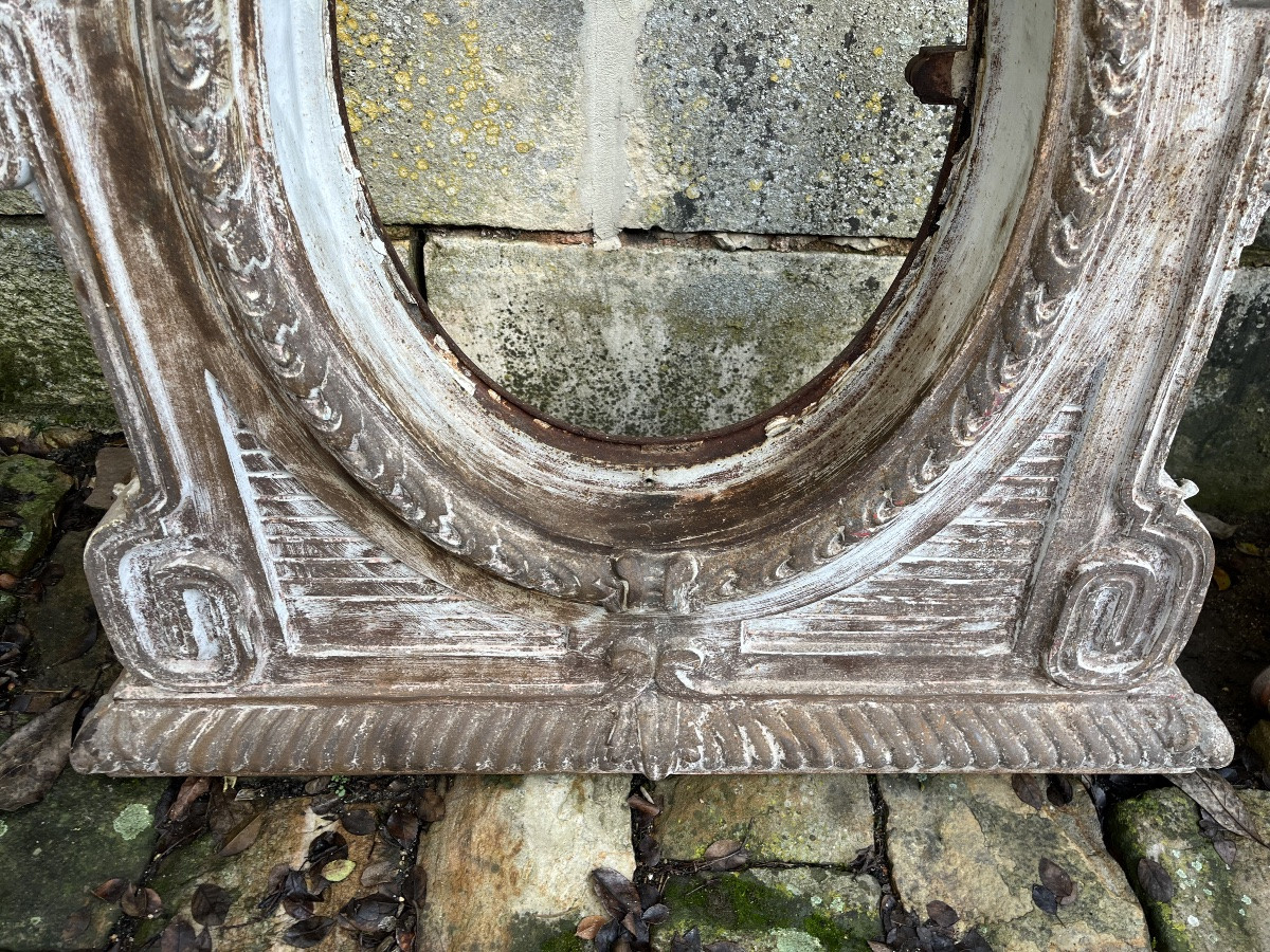 4 Cast Iron Bull's-eye Windows From The Niii Period-photo-4