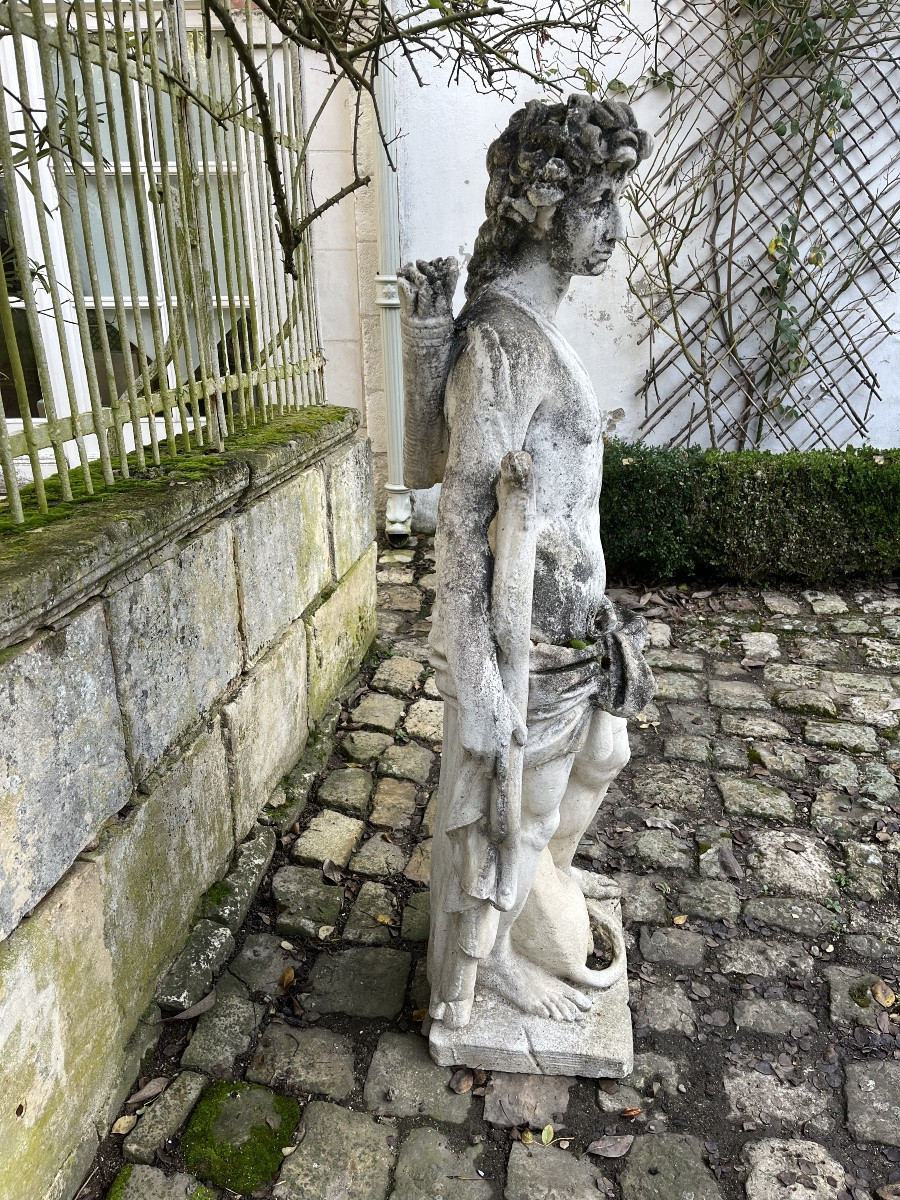 Garden Statue In Reconstituted Stone - Hunter -photo-3