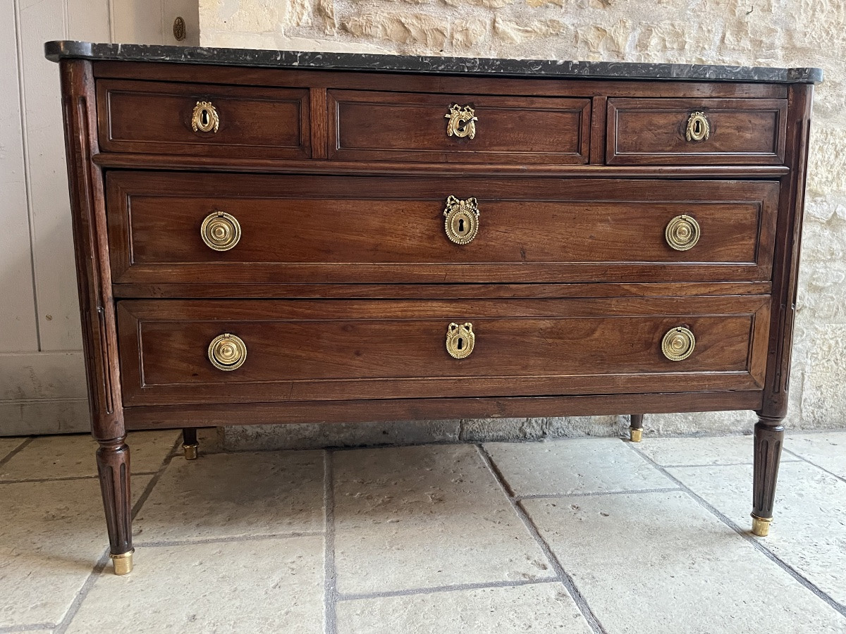 Commode d’époque Louis XVI estampillée F.A . Yon-photo-6