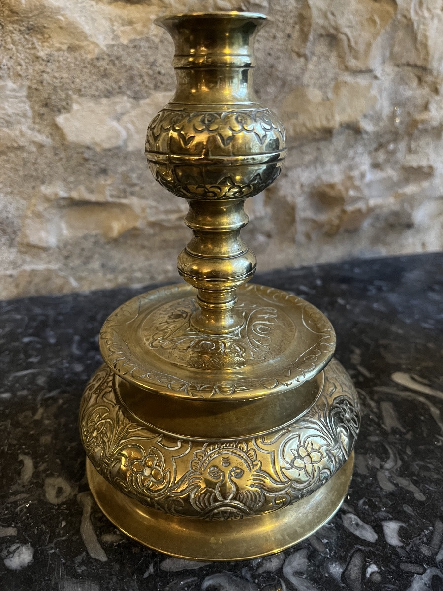 Paire de Bougeoirs Nuremberg Début XVIIéme-photo-2