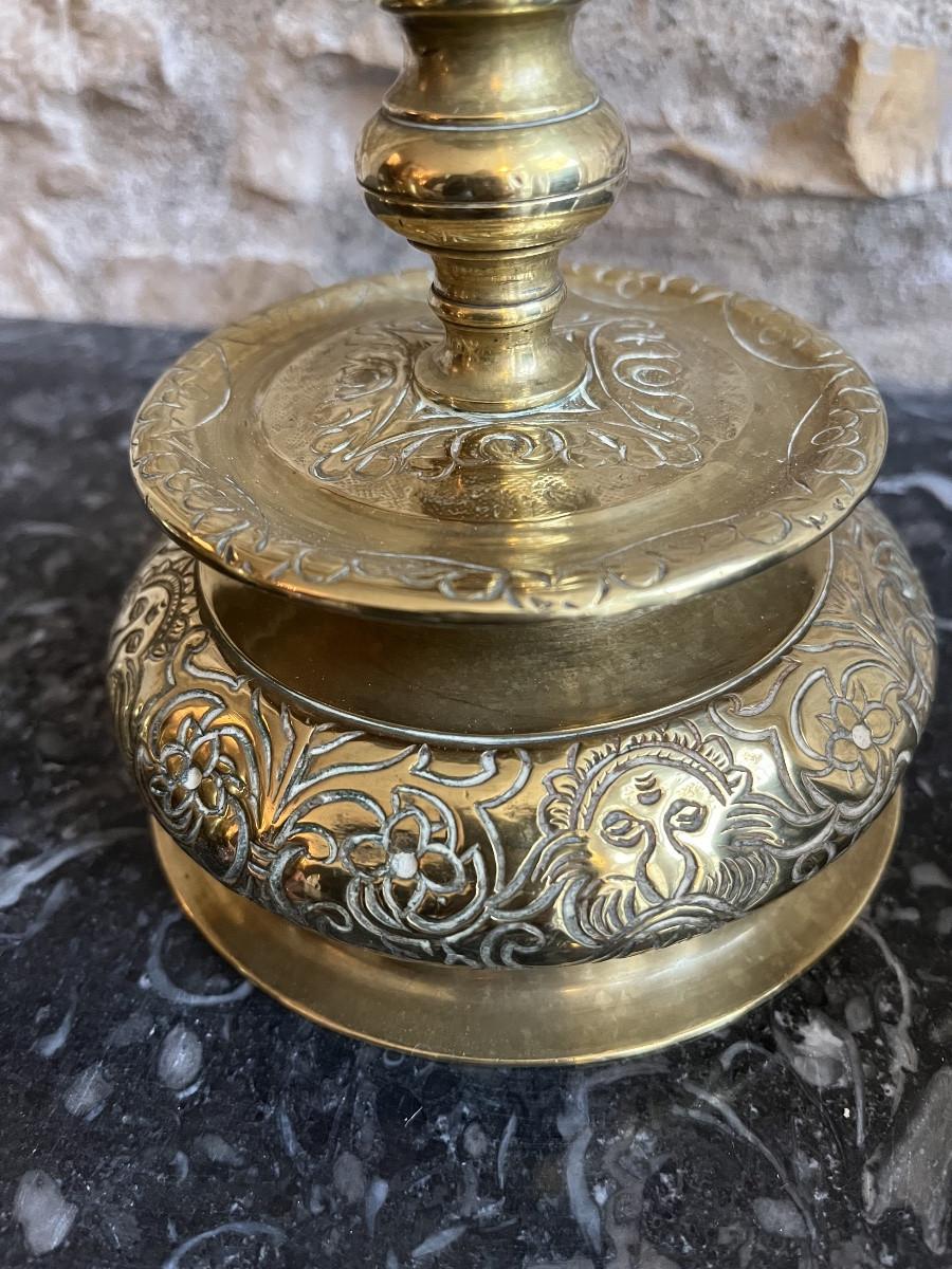 Paire de Bougeoirs Nuremberg Début XVIIéme-photo-3