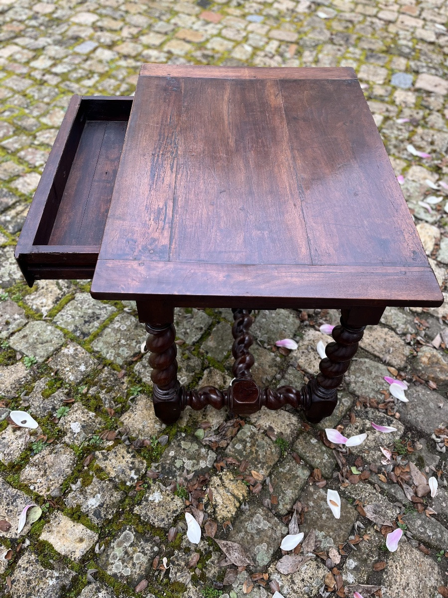 Table en noyer d’époque Louis XIII-photo-2