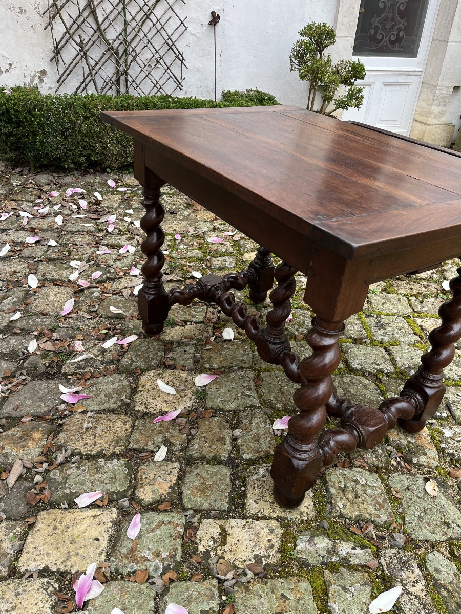 Table en noyer d’époque Louis XIII-photo-3
