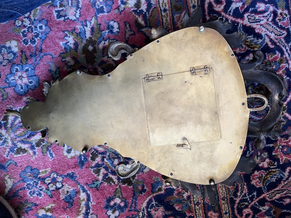 Cartel d’applique en bronze doré NIII-photo-2