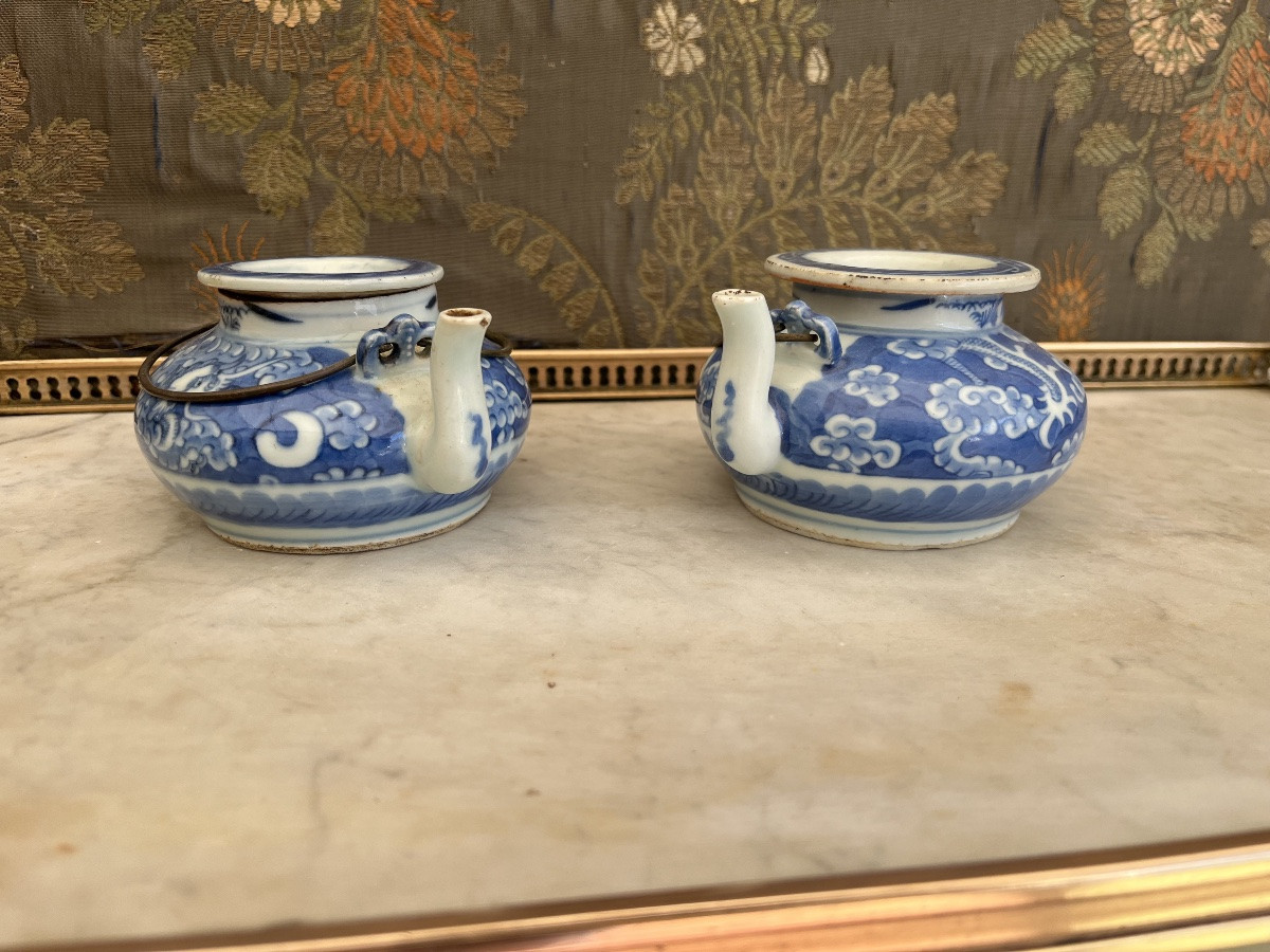 Deux théières en porcelaine - Chine XIXe-photo-1