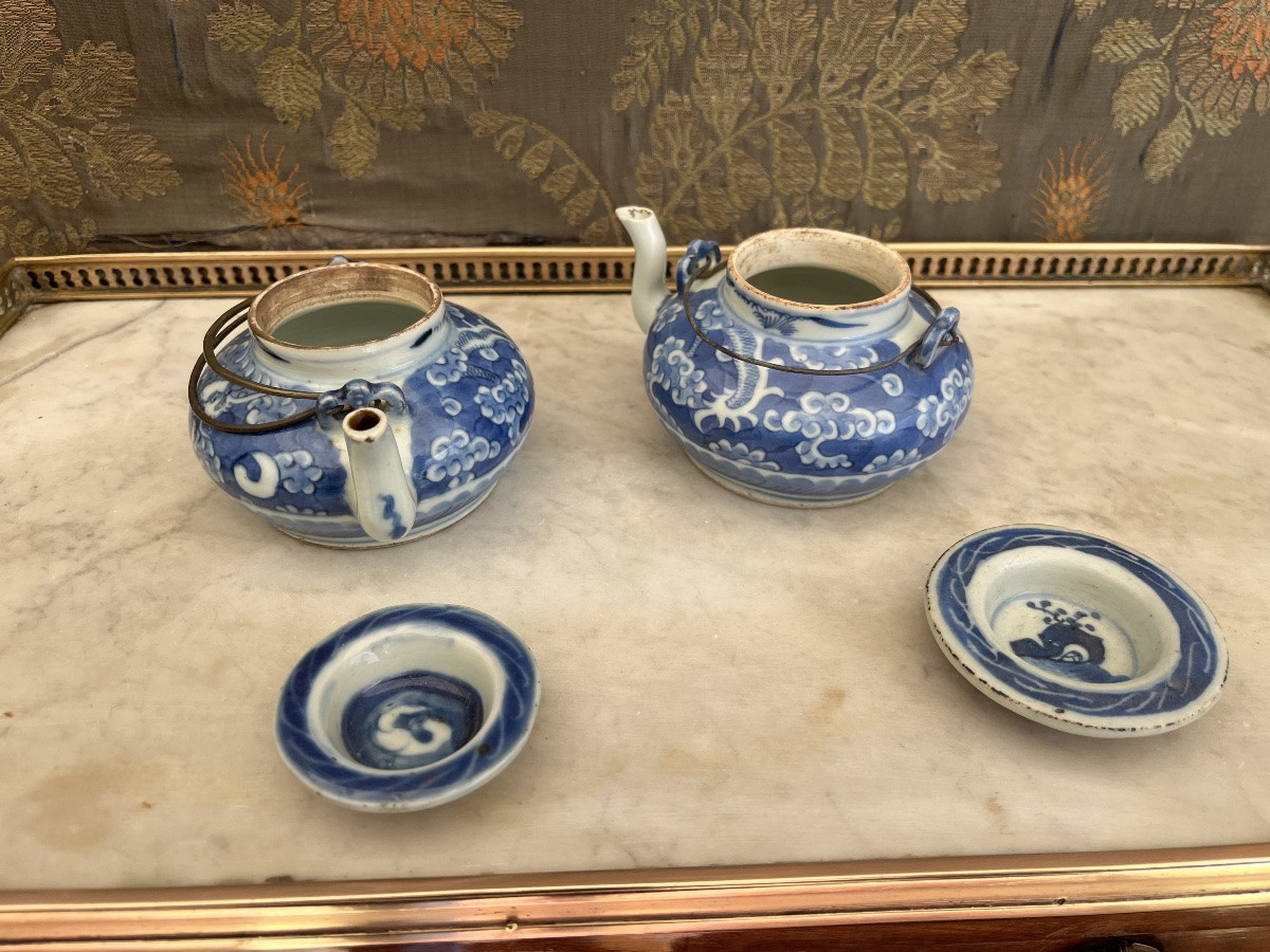 Deux théières en porcelaine - Chine XIXe-photo-4