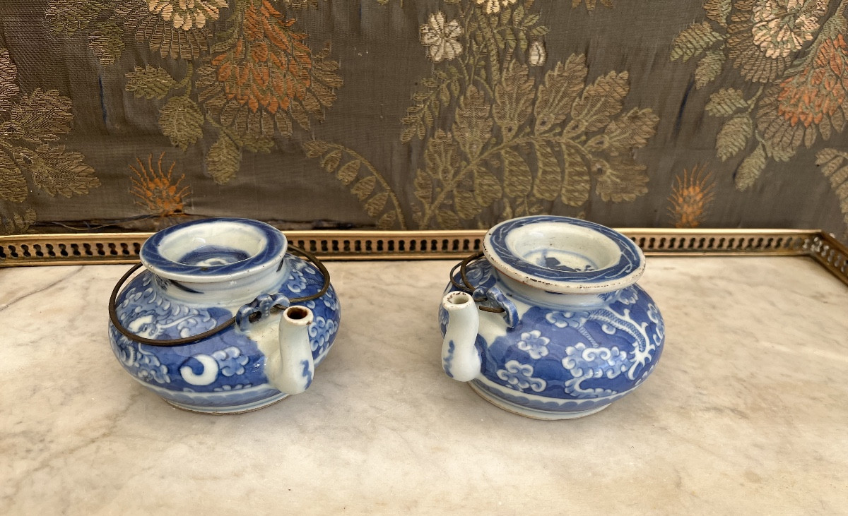 Deux théières en porcelaine - Chine XIXe