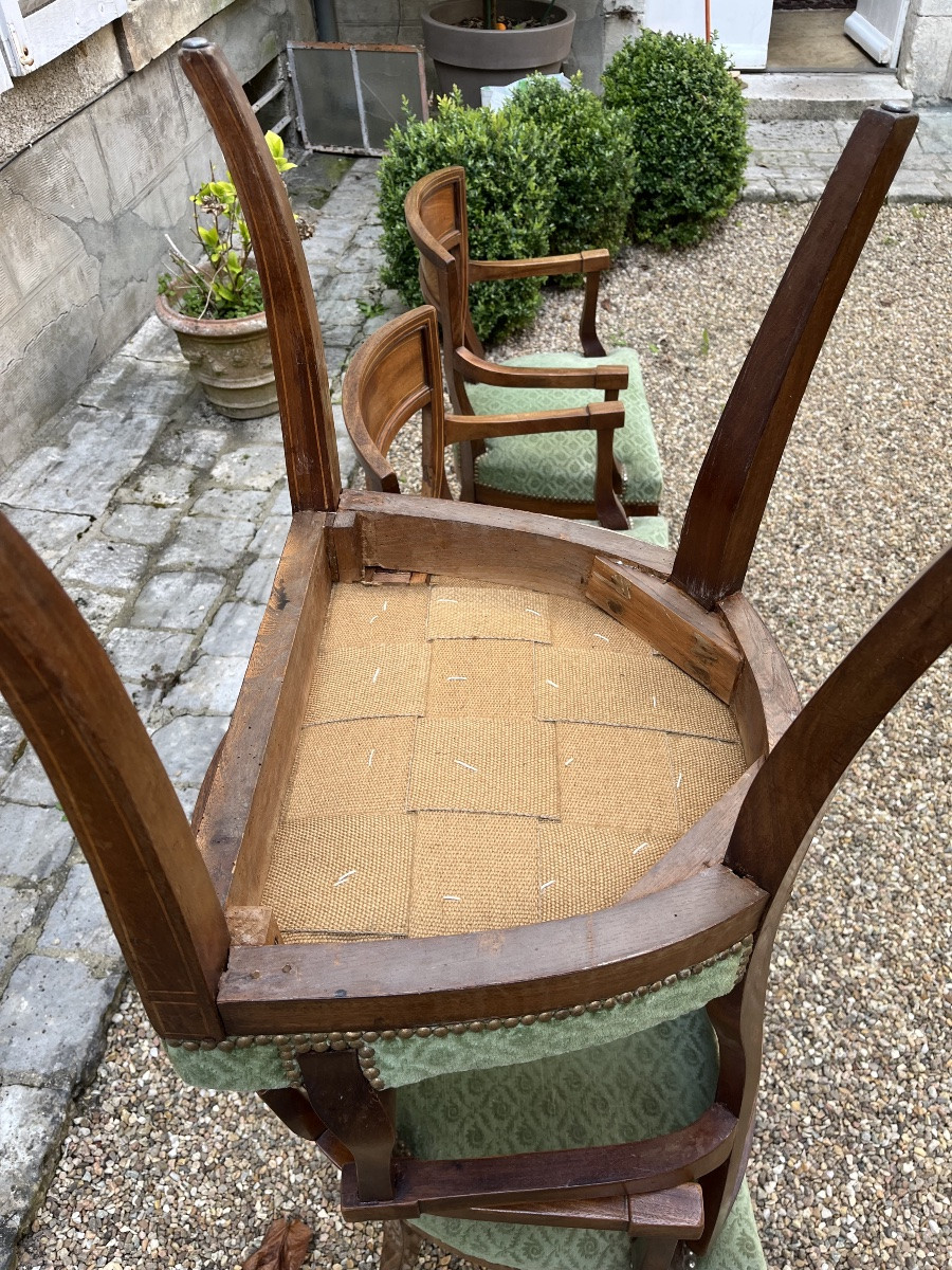4 Armchairs In The Restoration Period Style -photo-3