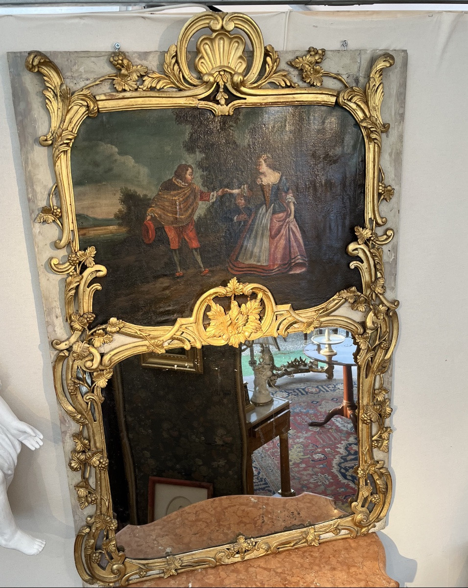 18th-century Giltwood Trumeau -photo-5